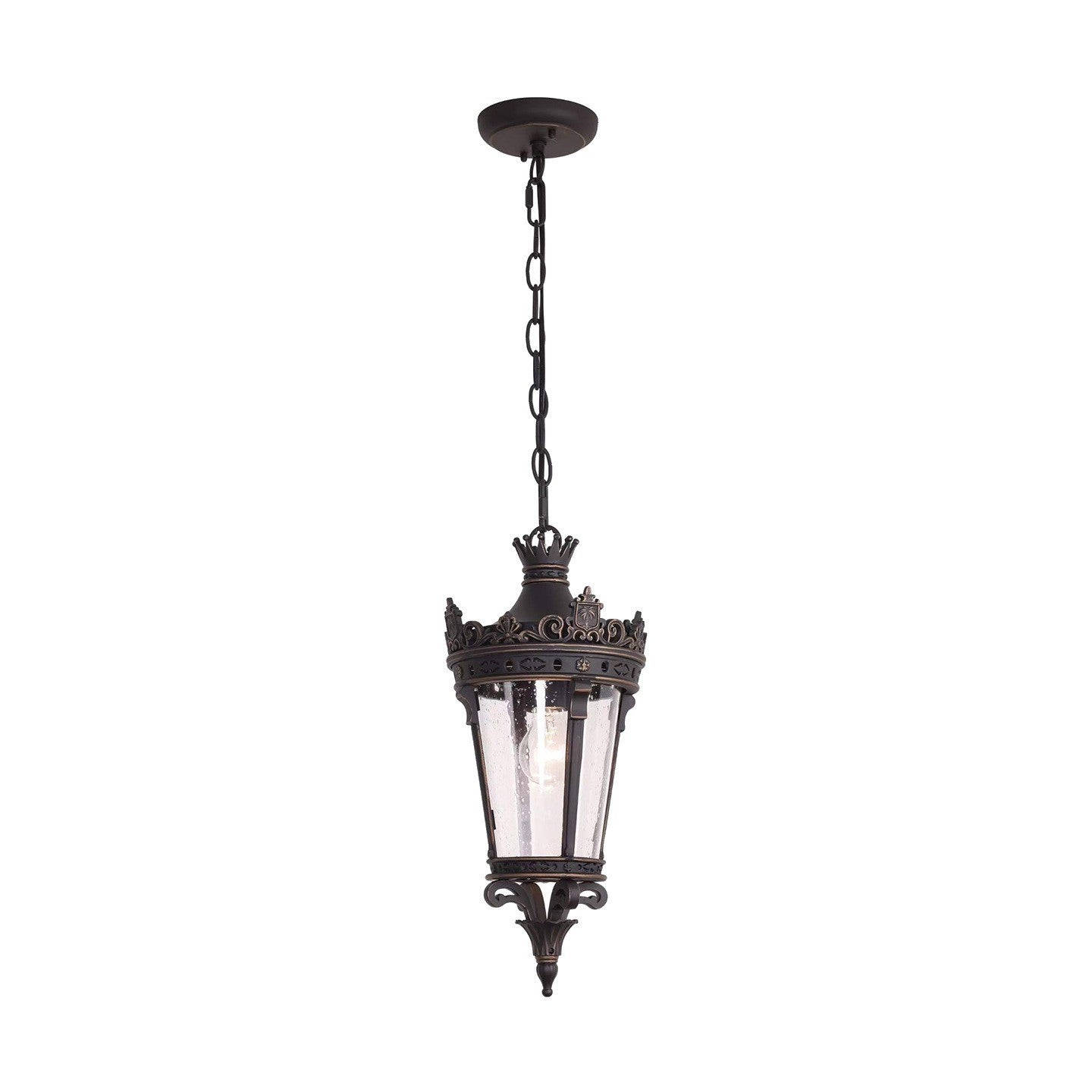 Sawyer Farmhouse Outdoor Patio Black Metal Pendant Light