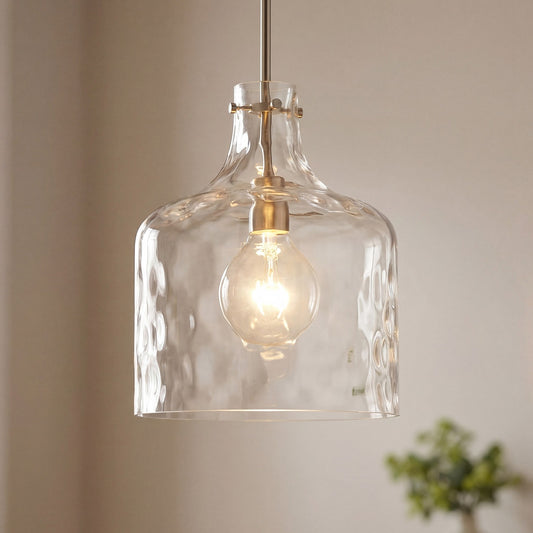 Tydon Minimalist Water Ripple Glass Pendant Light