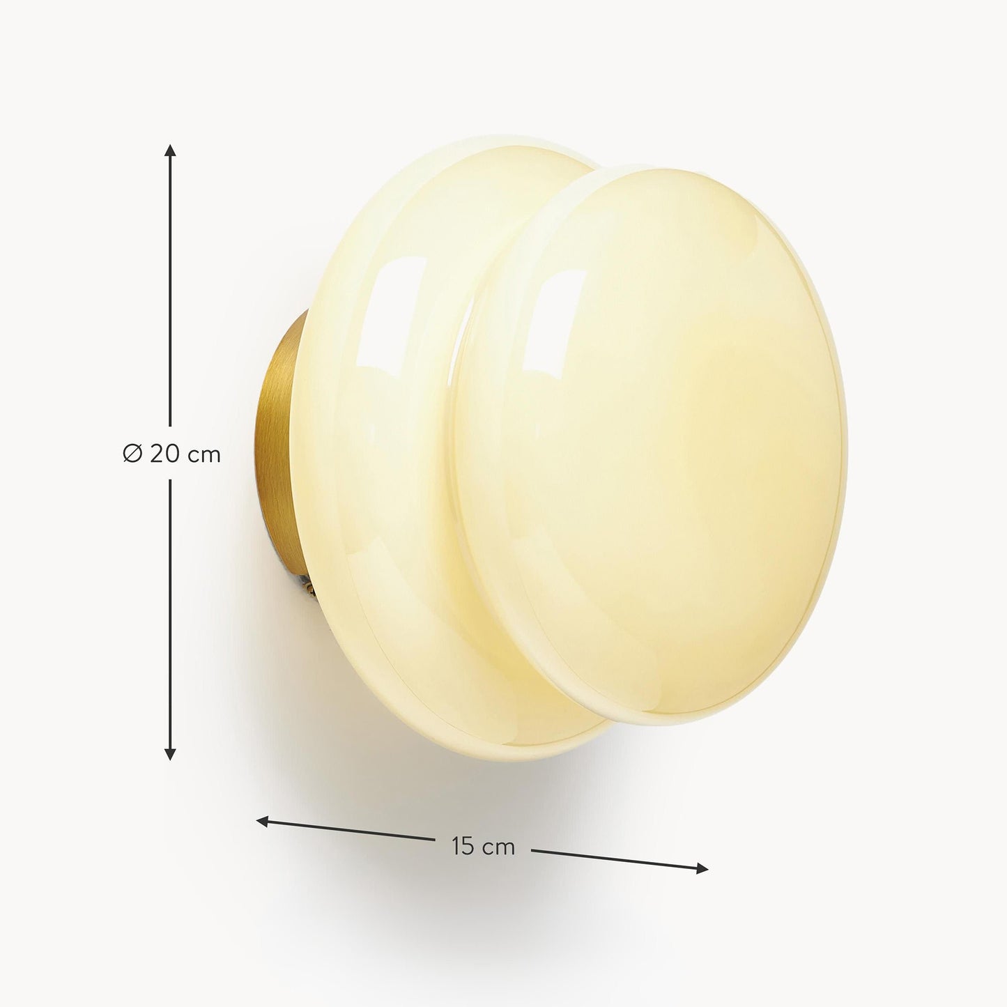 Josie Cream Bauhaus Opal Glass Wall Light