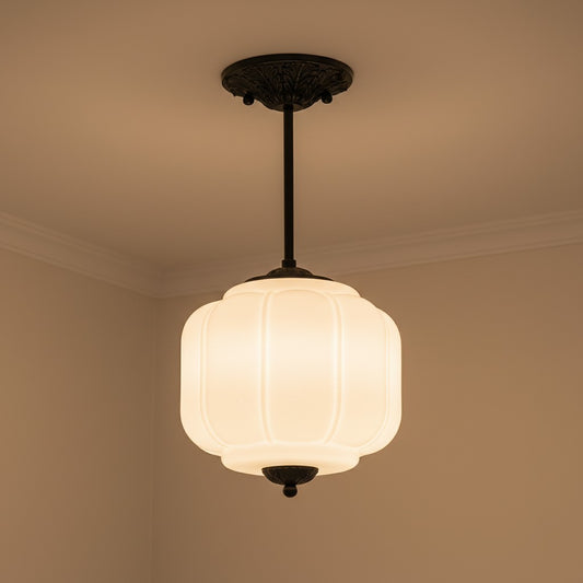 Conran Vintage Milk Glass Lantern Eloise Ceiling Light