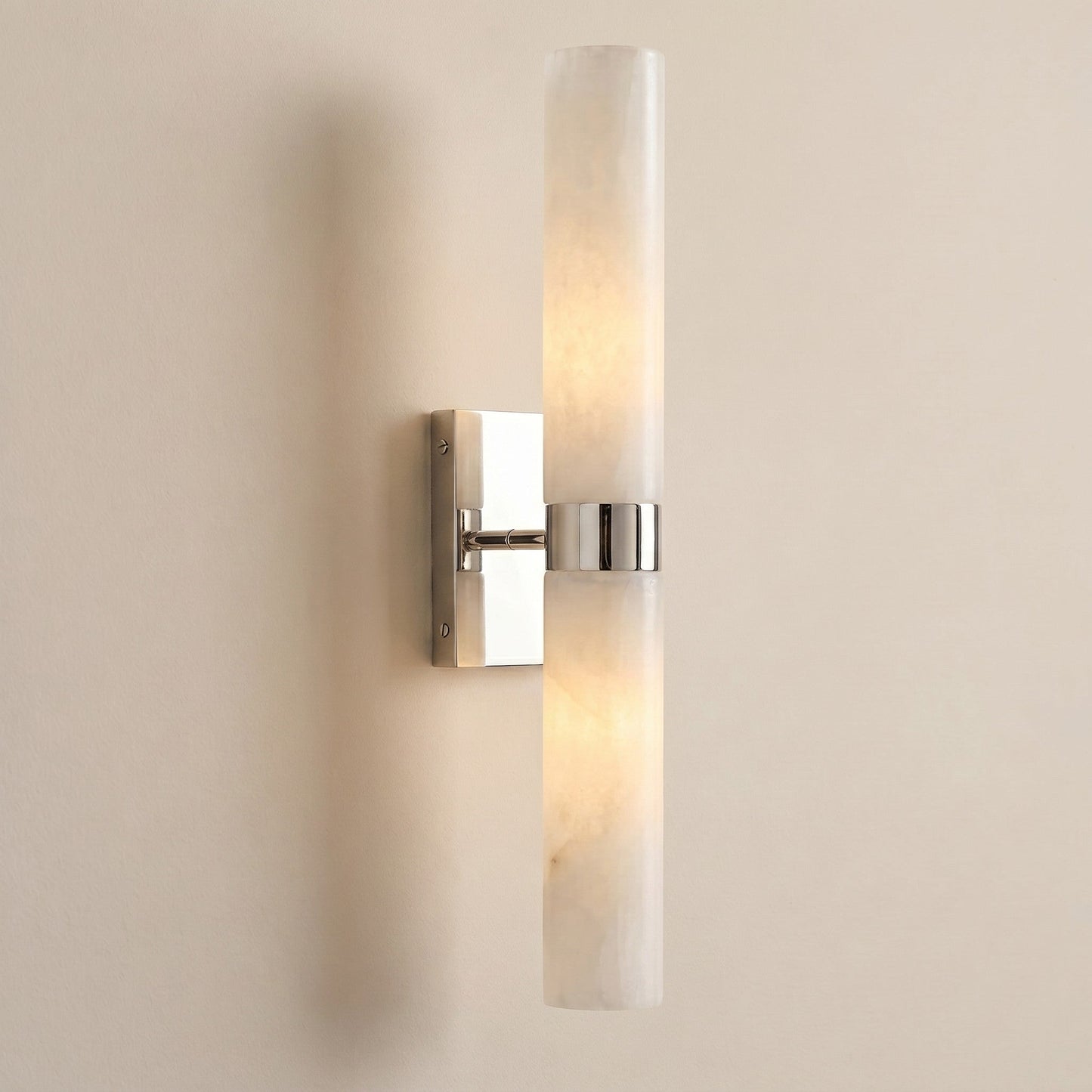 Elaris Modern Alabaster Double Tube Wall Sconce