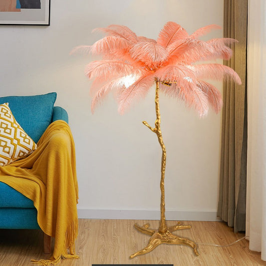 Aita Ostrich Feather Floor Lamp