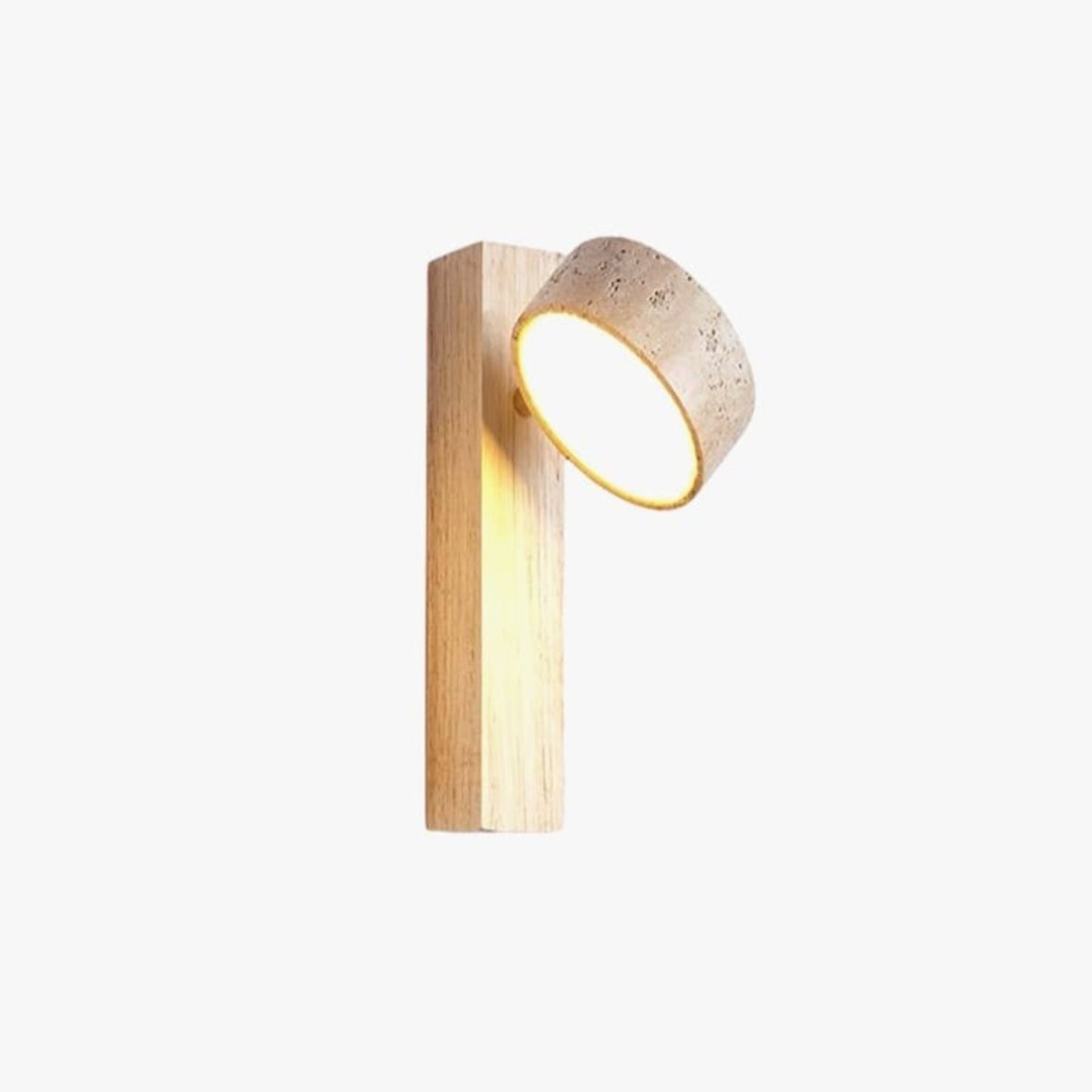 Bennett Wabi-Sabi Round Travertine Wall Light