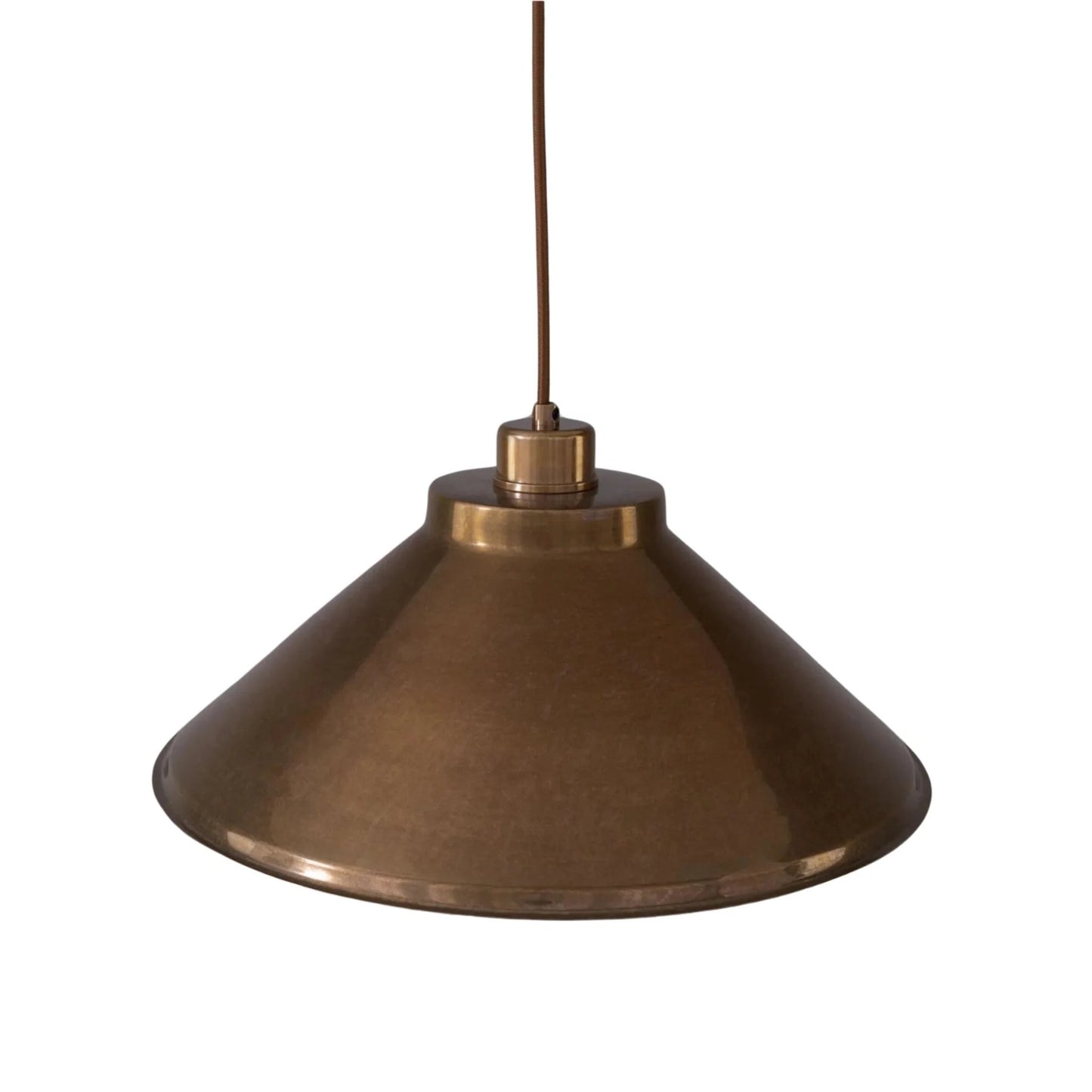 Galilea Retro Antique Brass Cone Shade Pendant Light
