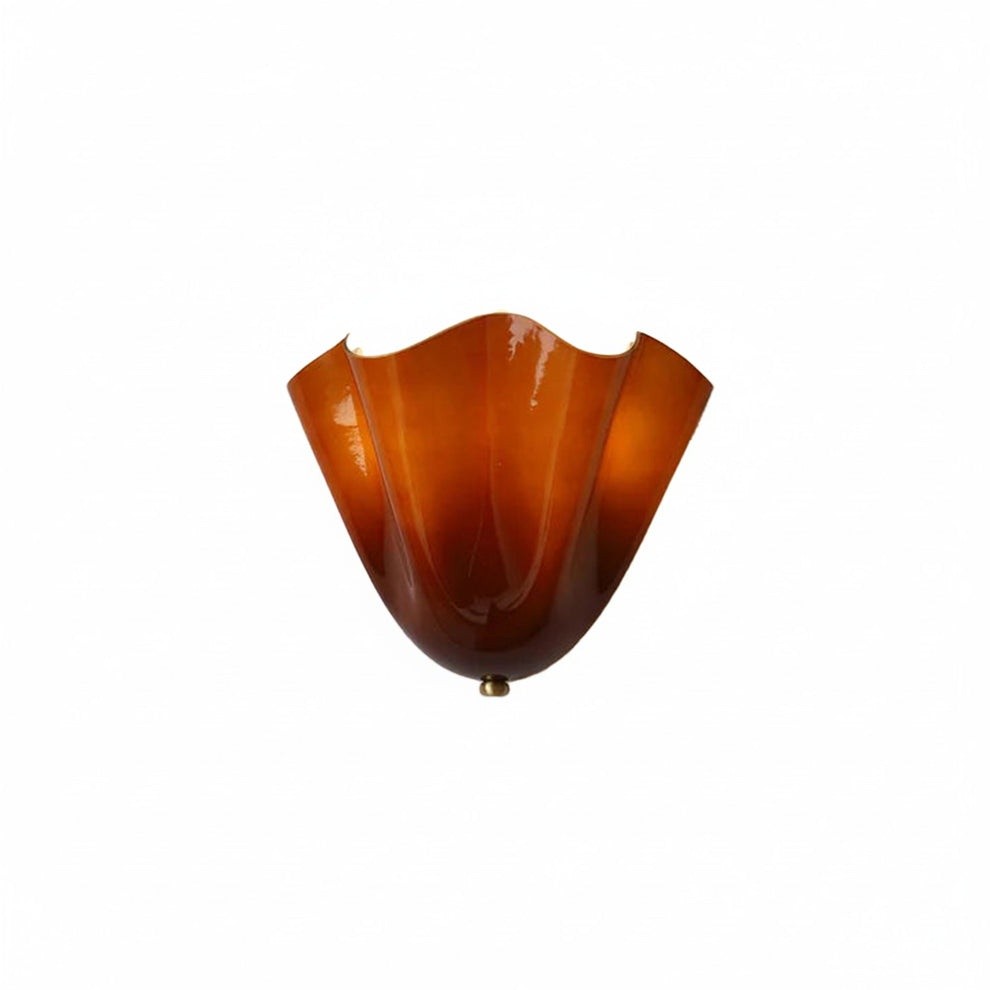 Kyrintha Mid-Century Skirt Shell Glass Fazzo Petalia Wall Sconce