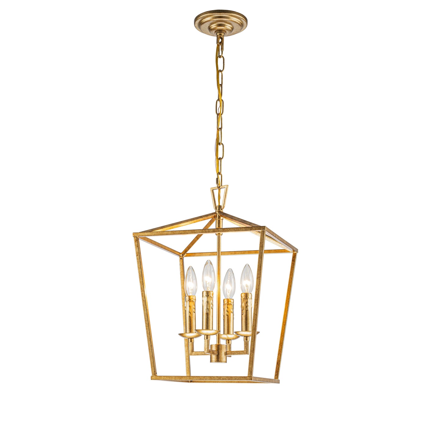 Hexon Antique Brass Gilded Iron Lantern Pendant Light
