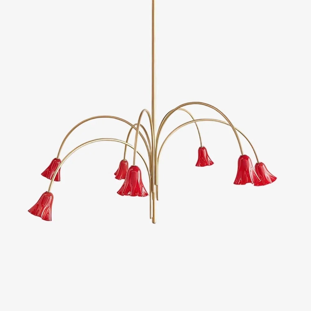 Fletcher Modern Colorful Floral Glass Fazzo Chandelier