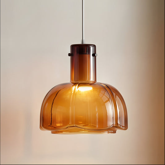 Palak Minimalist Handmade Glass Shade Pendant Light