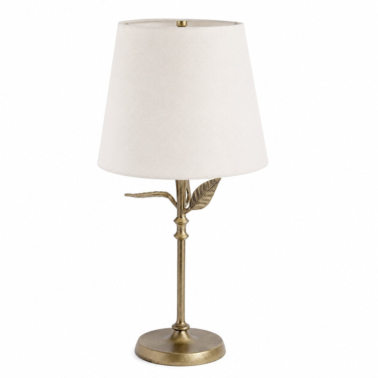 Huxley Rustic Antique Brass Botanical Forged Iron Table Light