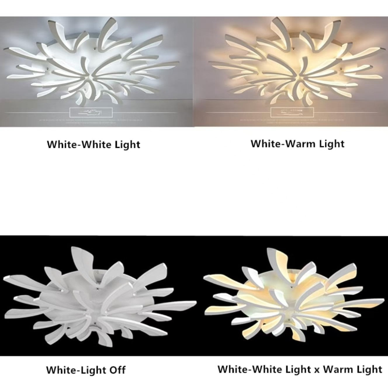 Sariel Led Dimmable Acrylic V Shape Ceiling Light