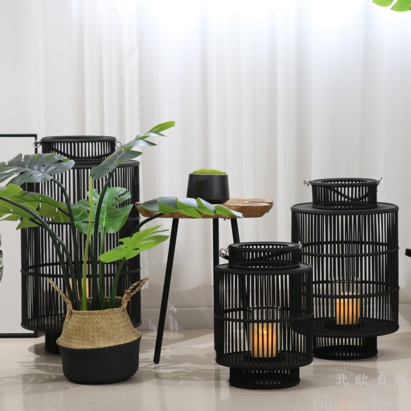 Bhavna Mirabel Japanese Indoor Outdoor Bamboo Floor Lanterns