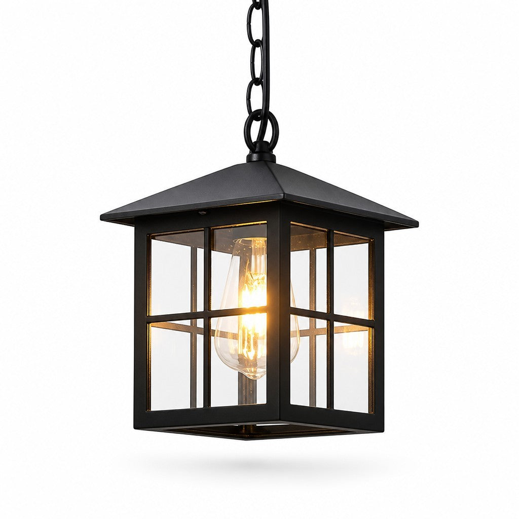 Miles Farmhouse Outdoor Patio Porch Black Pendant Light