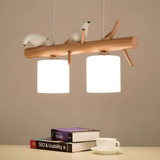 Bird Wooden Chandelier