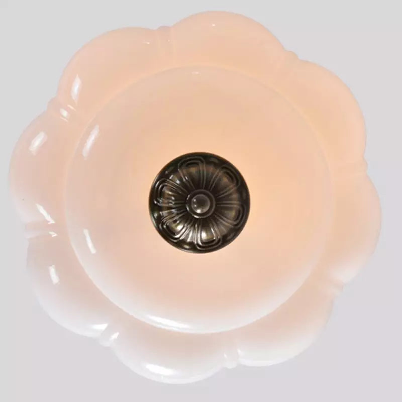 Nylen Vintage Antique Brass Glass Ceiling Light