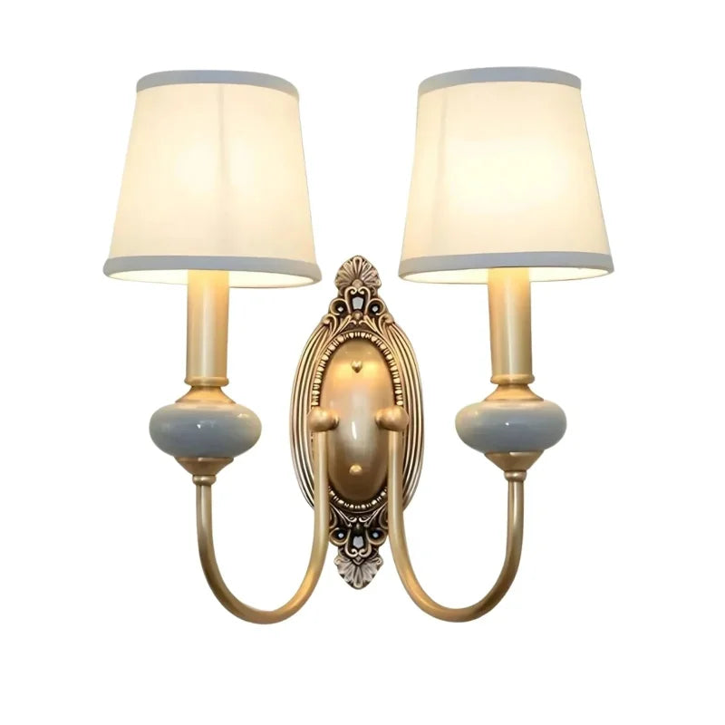 Faelon Classic Armed Fabric Shade Sconce