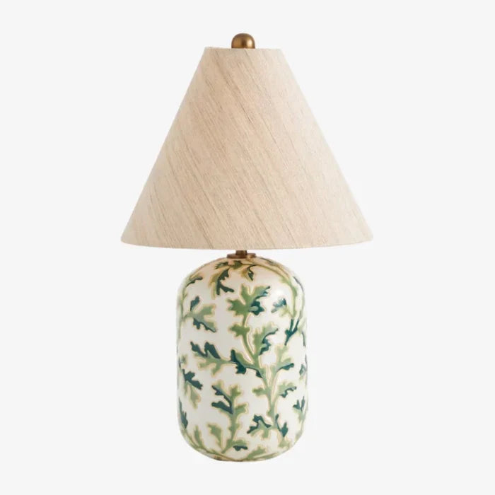 Daevon Retro Ceramic Linen Tapered Table Lamp