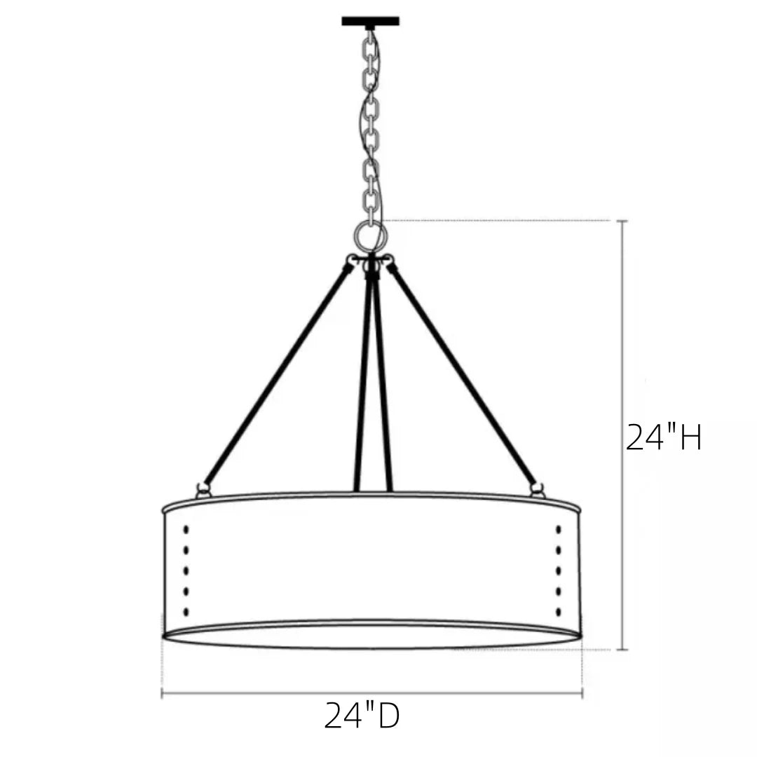 Zephan Vintage Drum Bronze Pendant Light