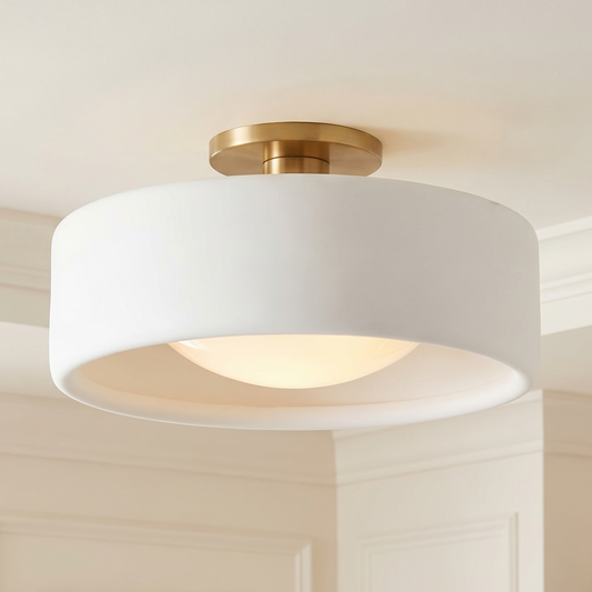 Aura Modern Porcelain Flush Mount Ceiling Light