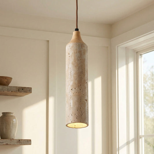 Blair Wabi-Sabi Mini Travertine Pendant Lamp
