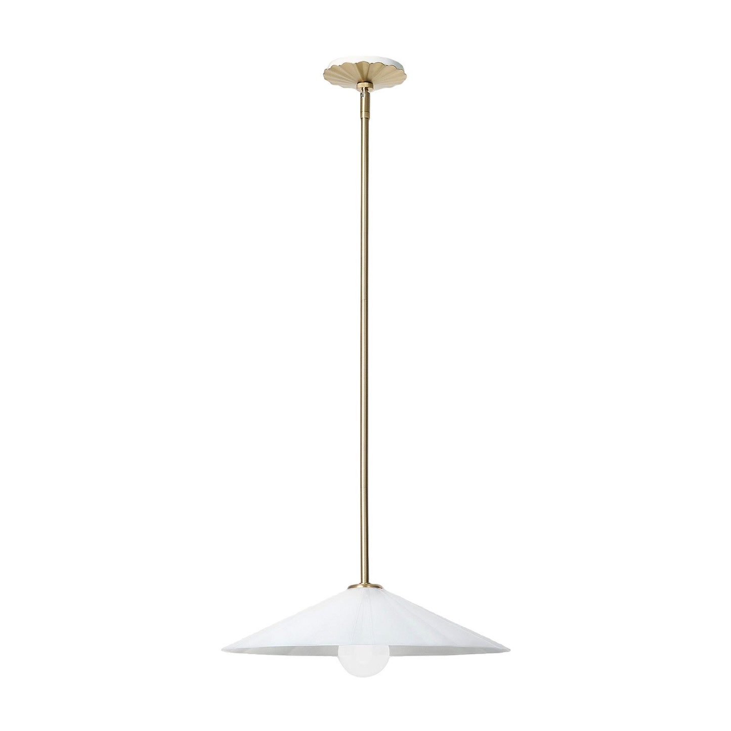 Veythra Modern Minimalist Rippled Glass Cone Pendant Lamp