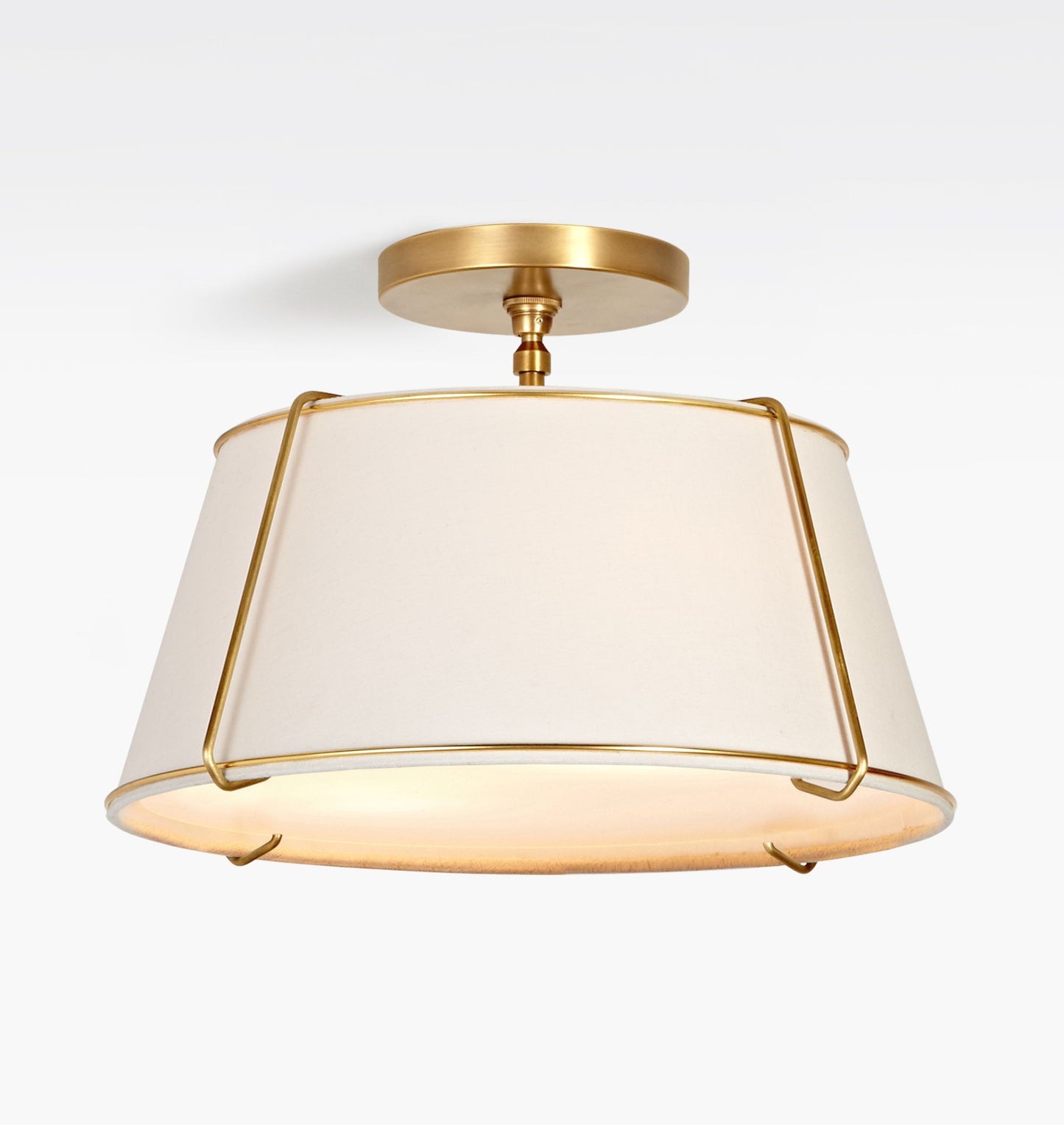 Hesperia Fabric Drum Shade Semi Flush Mount