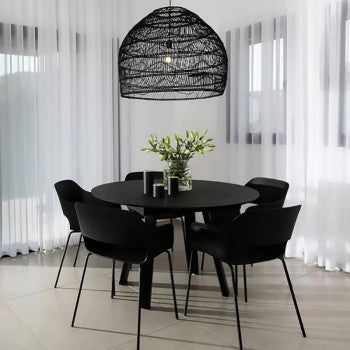 Juno Scandinavian Boho Woven Wicker Rattan Pendant Light