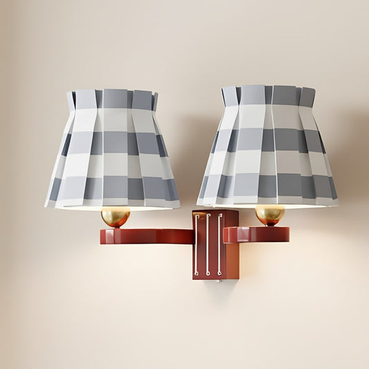 Elarion Vintage Fabric wisteria Twin Wall sconce