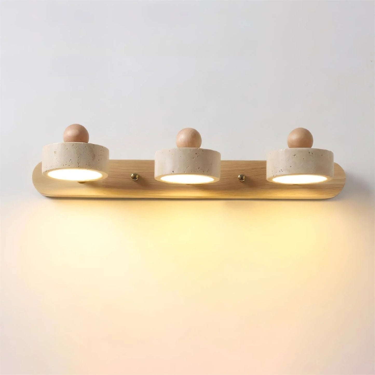 Macdonald Wabi Sabi Natural Travertine Adjustable Heads Wall Lamp