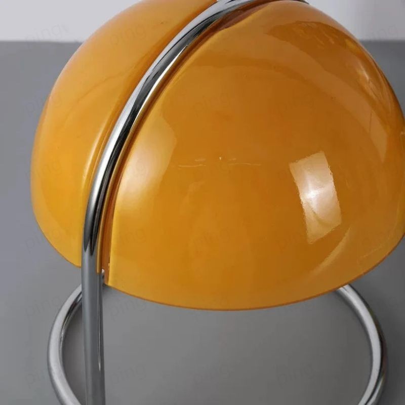 Olivia Bauhaus Bedside Table Lamps With Dome Glass Shades