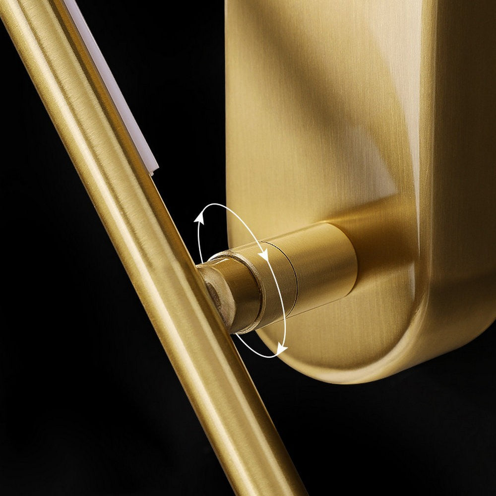 Schmidt Minimalist Gold LED Iron Linear Sconce