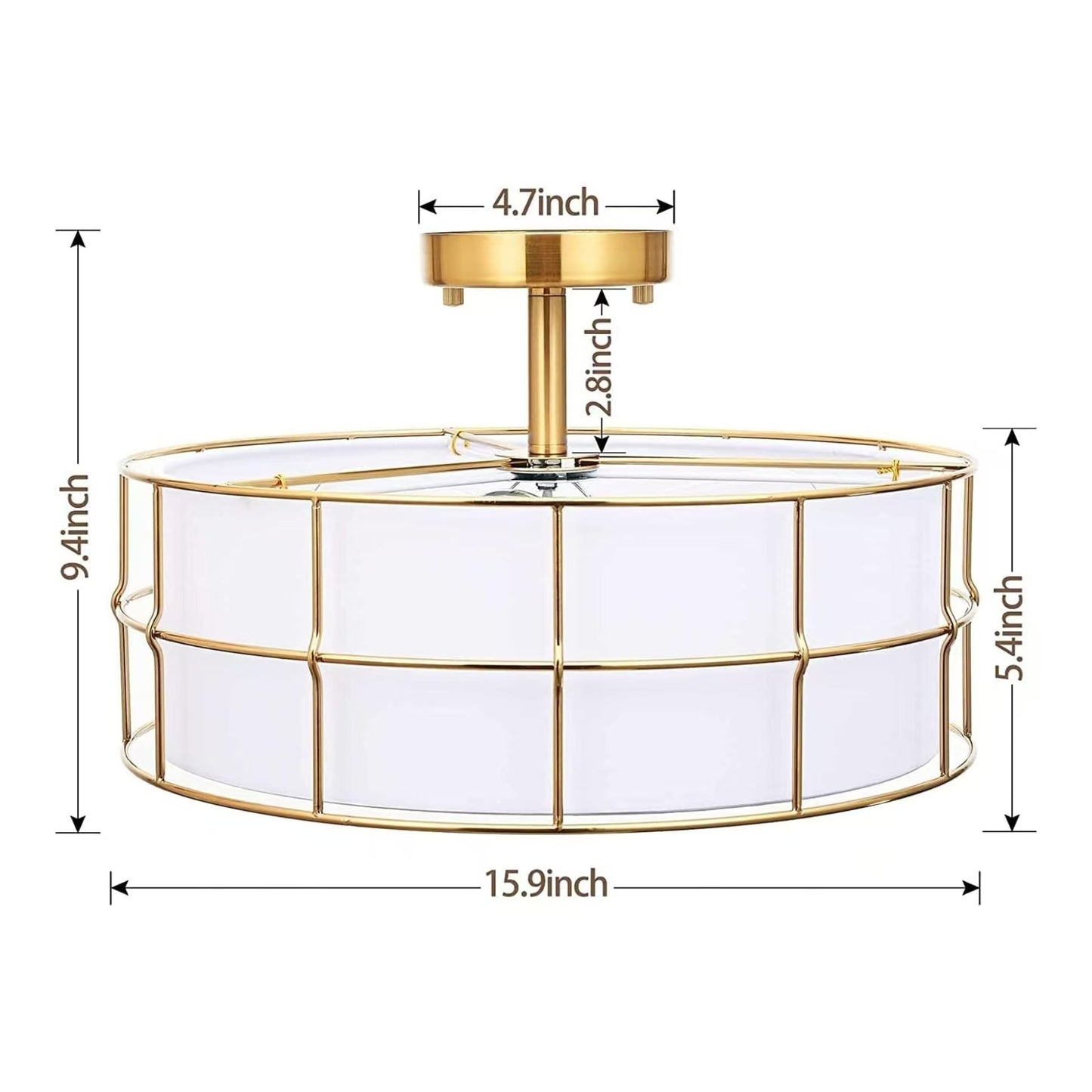 Merrik Metal Mesh Drum Ceiling Light