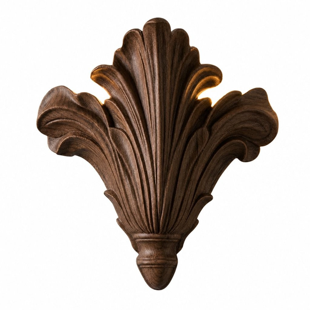 Brinley French Mid-century Resin Scallop Wall Sconce