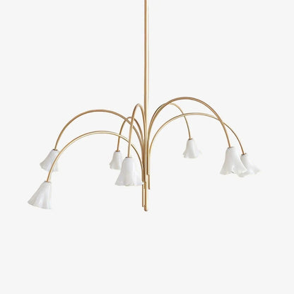 Fletcher Modern Colorful Floral Glass Fazzo Chandelier