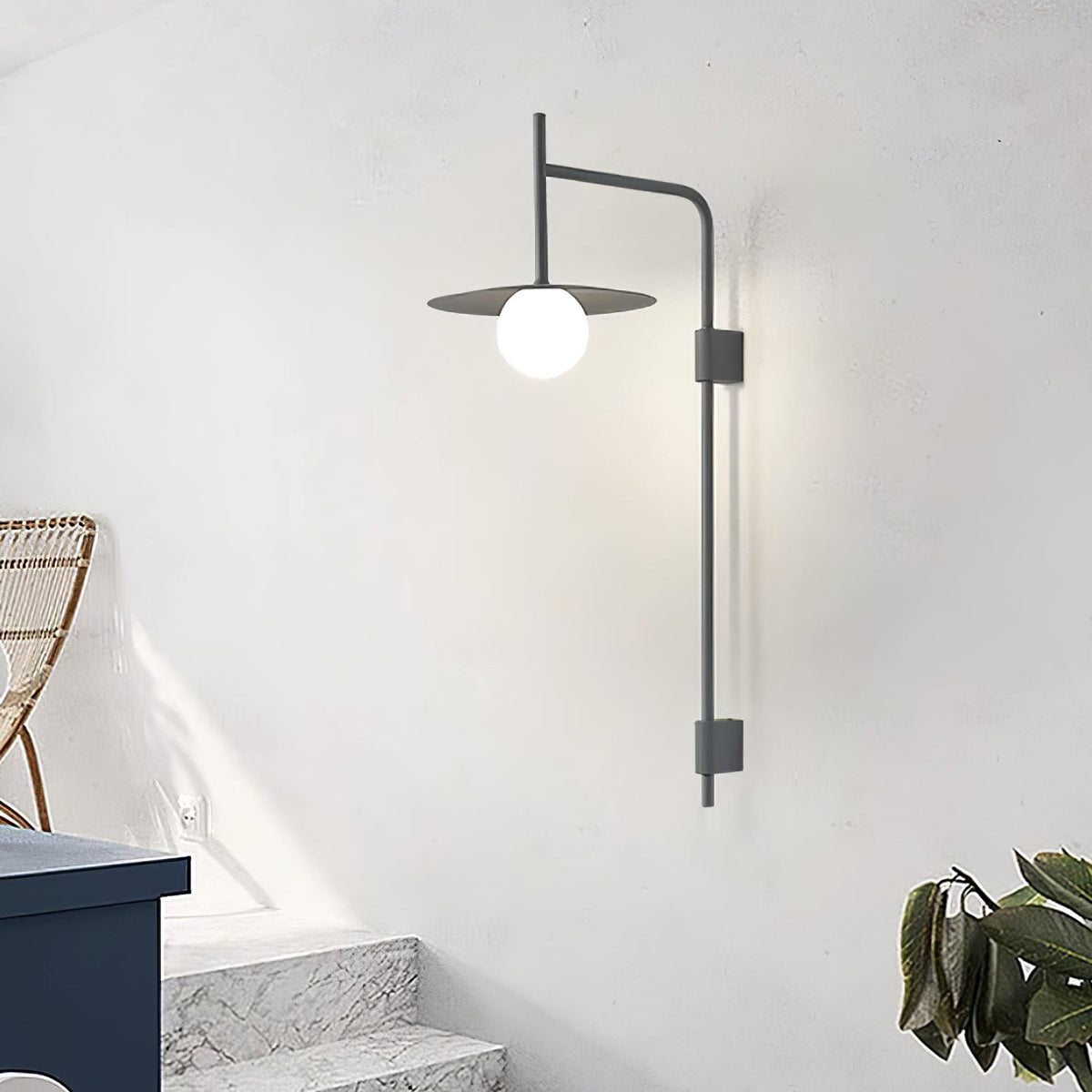 Pyris Scandinavian Minimalist Metal Swing Arm Wall Lamp