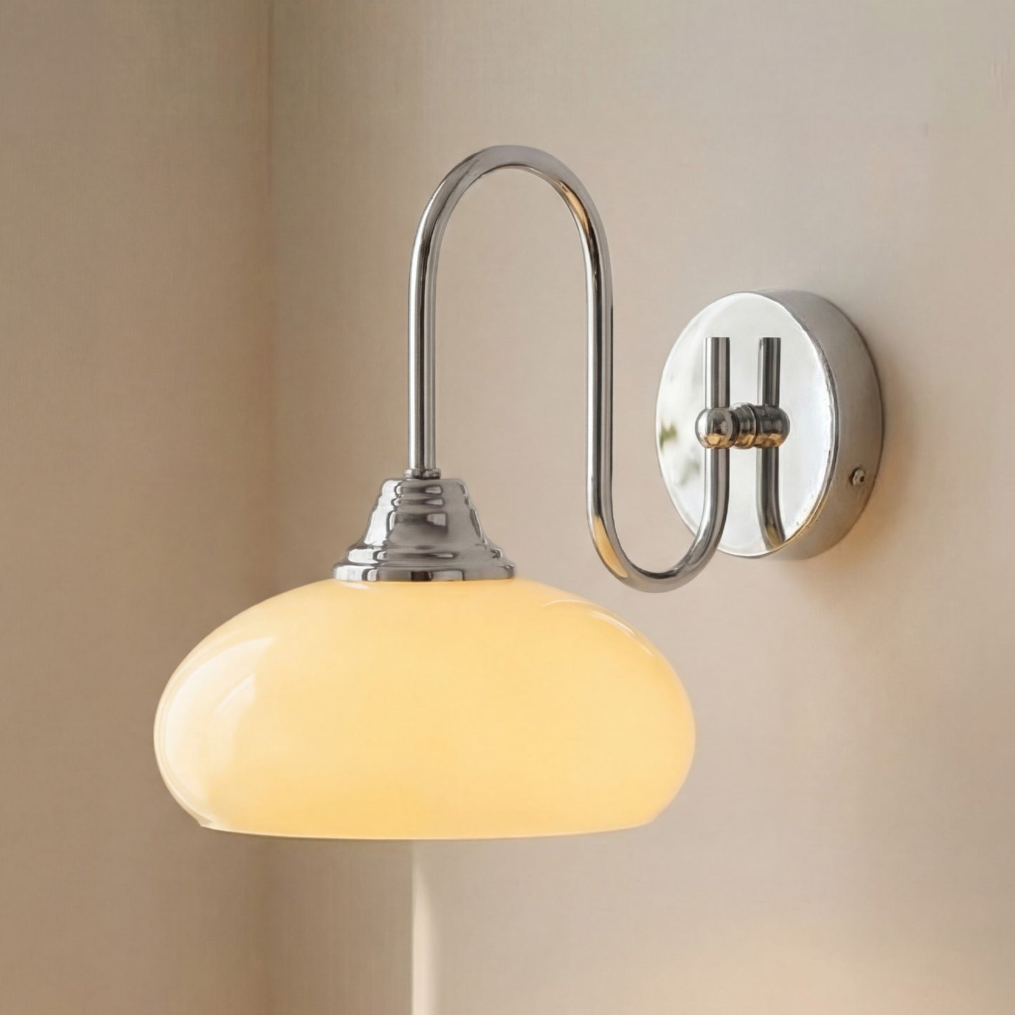 Ylvaen Bauhaus 1 Light Milk Glass Sconce