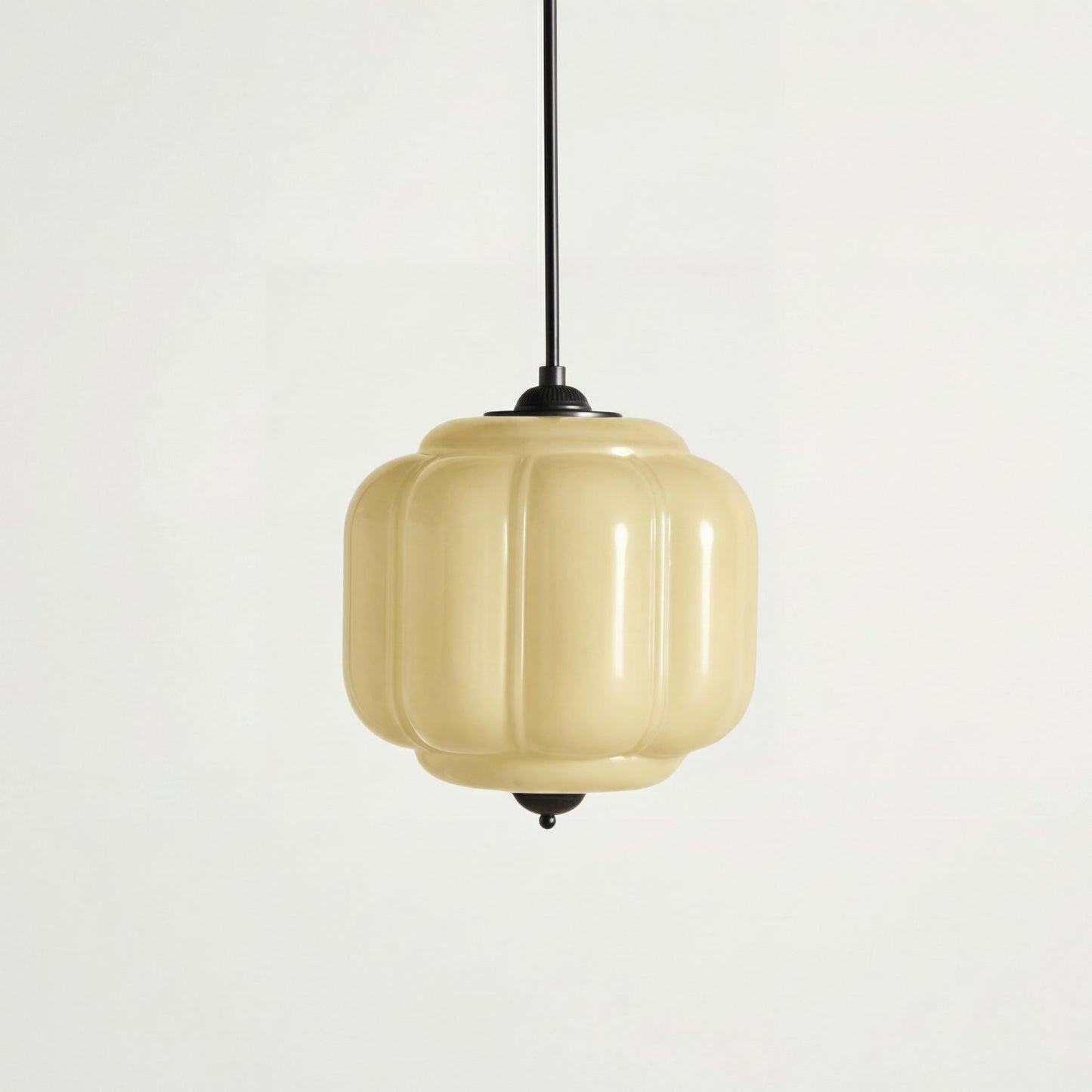 Cyrilith Vintage Milk Glass Oiled Brass Eloise Pendant light