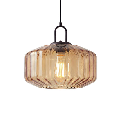 Ivan Vintage Handmade Striped Glass Pendant Light