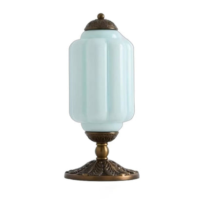 Nexos French Retro Cream Glass Textured Eloise Table Lamp