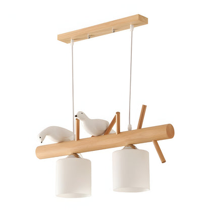 Bird Wooden Chandelier