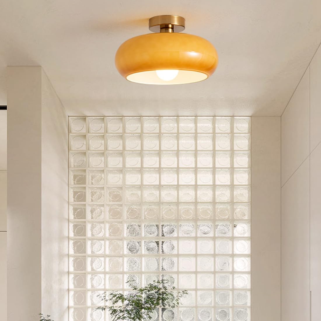 Oziro Vintage Donut Round Glass Ceiling Lights