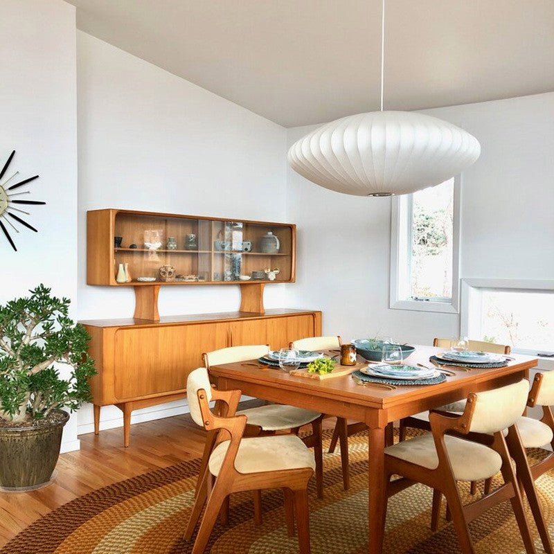 Leocadia White Saucer Nelson Bubble Pendant Light