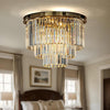 Brigitte Luxurious Three Layer Crystal Flush Mount Chandelier