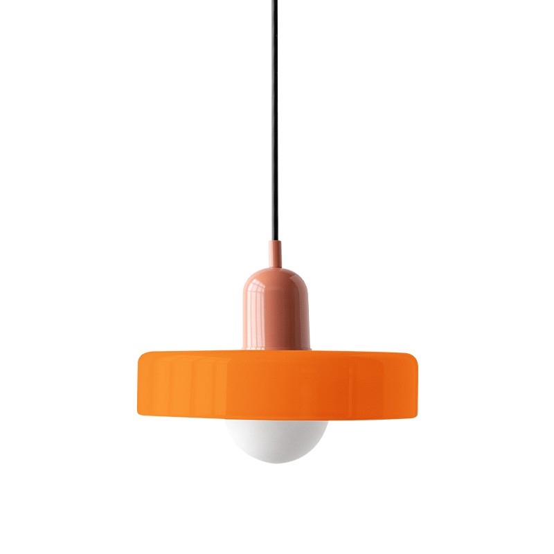 Xanadu Bauhaus Stained Glass Disc Pendant Light