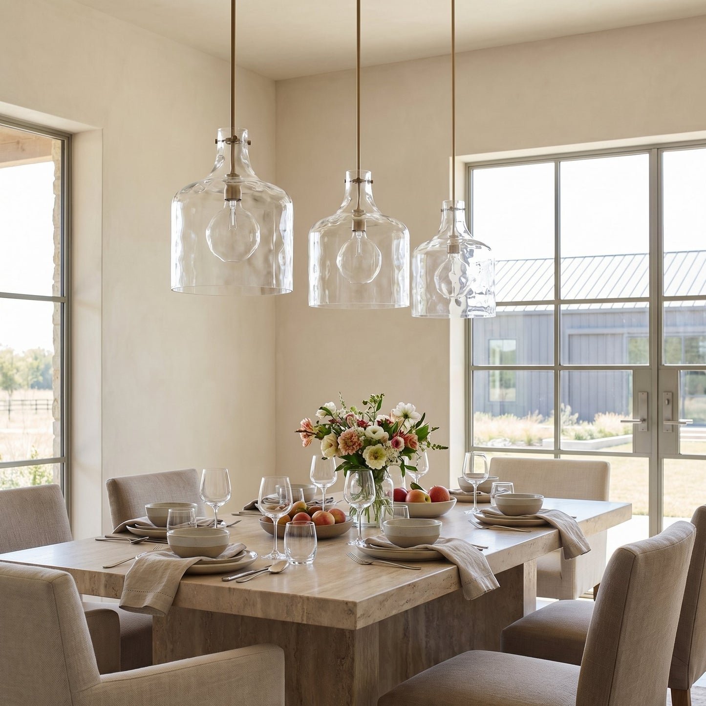 Tydon Minimalist Water Ripple Glass Pendant Light