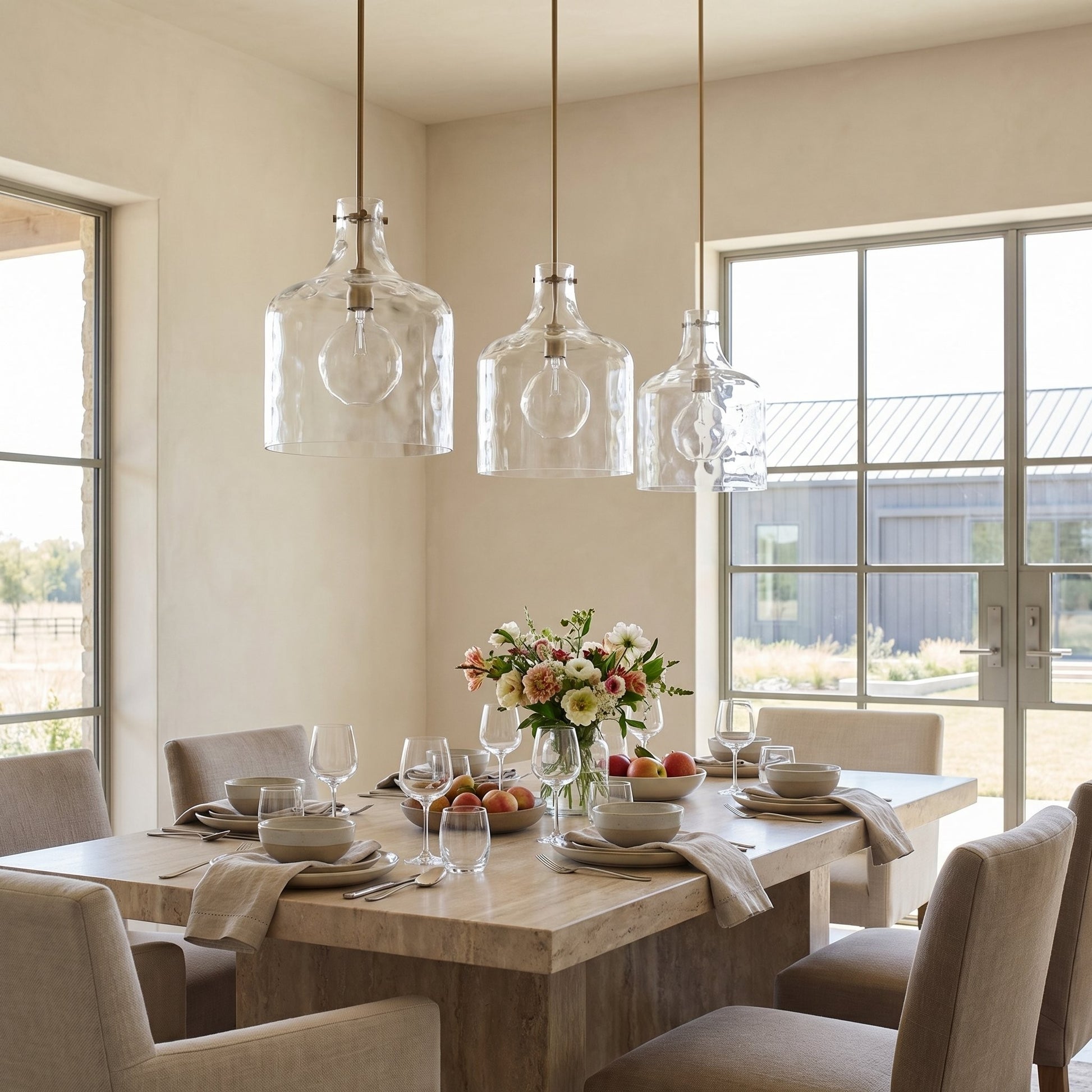 Tydon Minimalist Water Ripple Glass Pendant Light