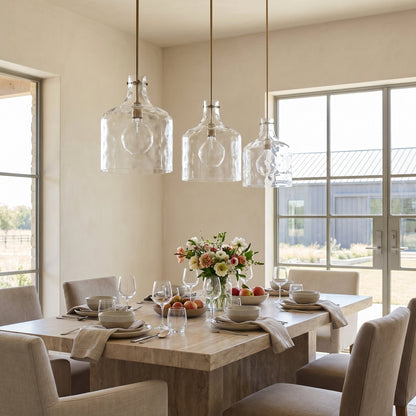Tydon Minimalist Water Ripple Glass Pendant Light