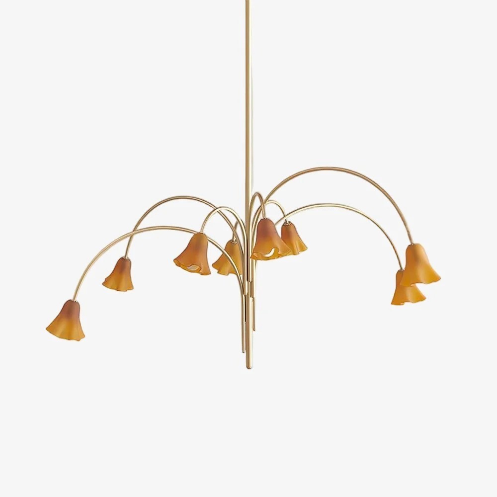 Fletcher Modern Colorful Floral Glass Fazzo Chandelier
