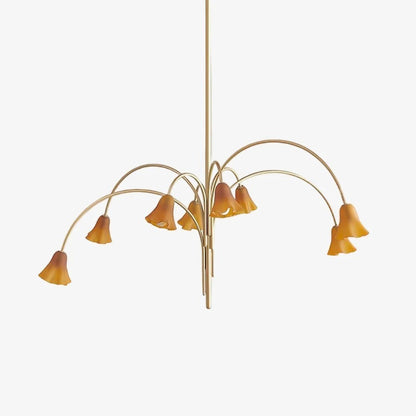 Fletcher Modern Colorful Floral Glass Fazzo Chandelier
