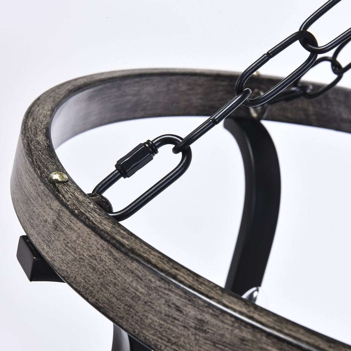 Richardson Industrial Black Wrought Iron Cage Pendant Light