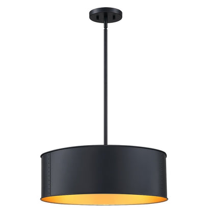 Zanthe 4 Light Vintage Industrial Iron Drum Chandelier